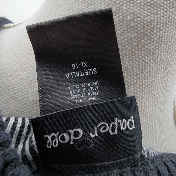 Paper Doll Youth Girls Junior Sz XL 16 Gray Black Round Neck Sweater Dots Sequin - Picture 8 of 8
